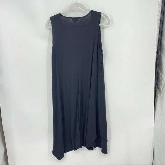 Pure Jill Stretch Jersey Tank Top Jagged Hem Lagenlook Midi Dress Sz L - Picture 4 of 8